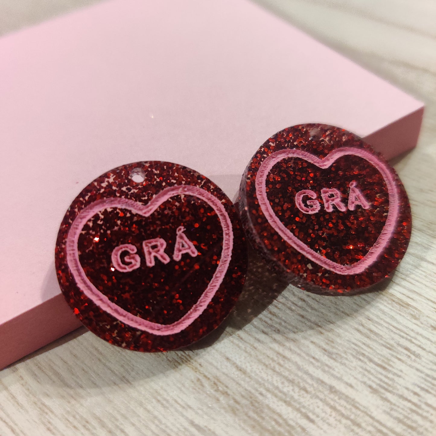 Grá love heart sweet Earrings