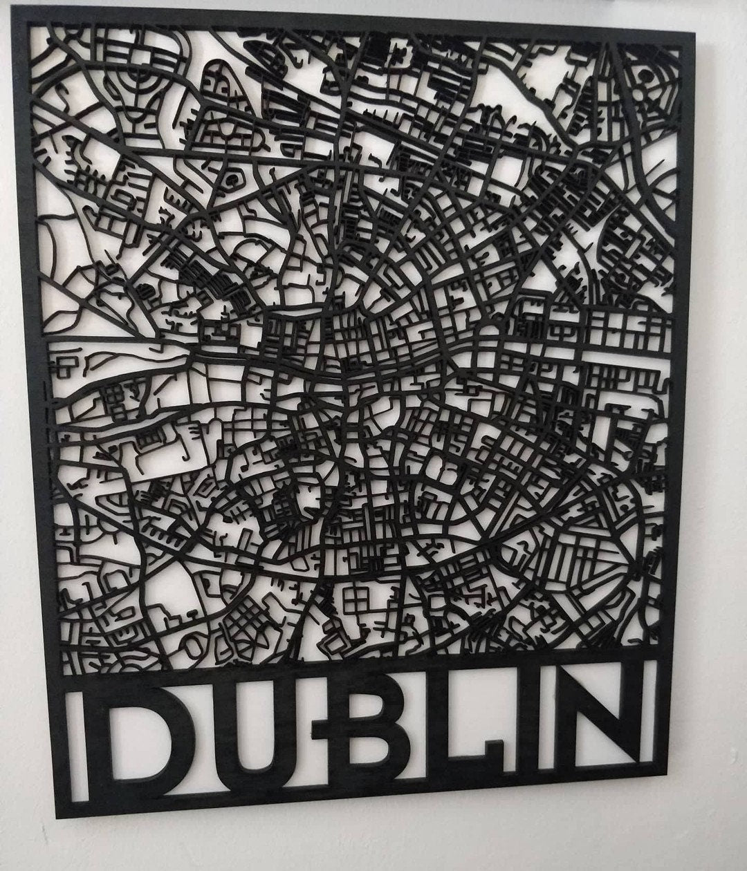 3D Lasercut Dublin map