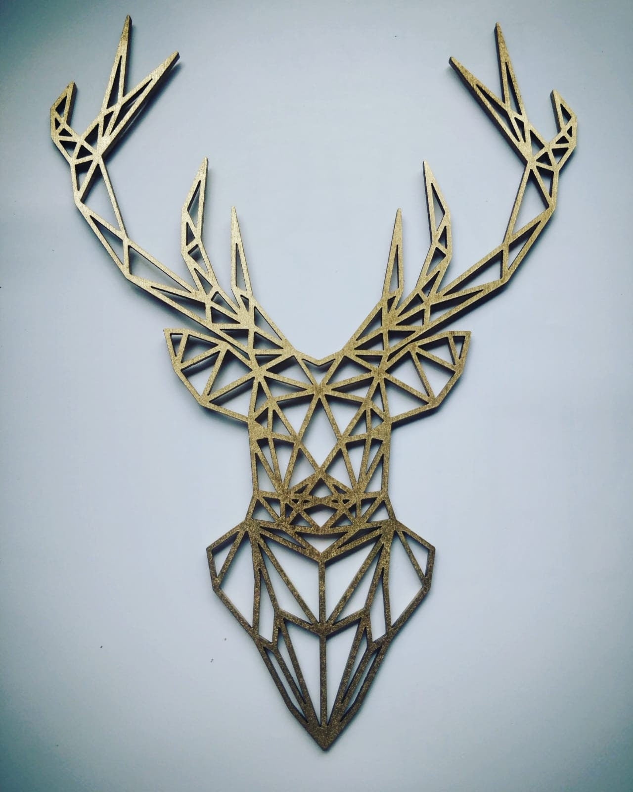 Geometric wooden stag