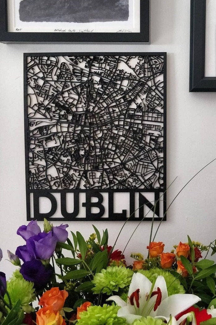 3D Lasercut Dublin map