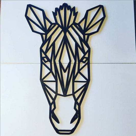 Geometric wooden zebra