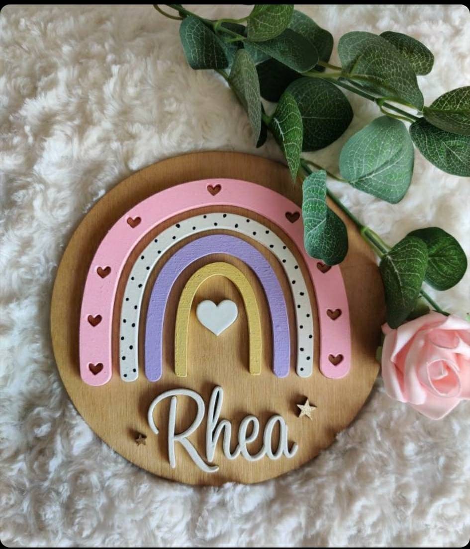 Personalised baby name sign