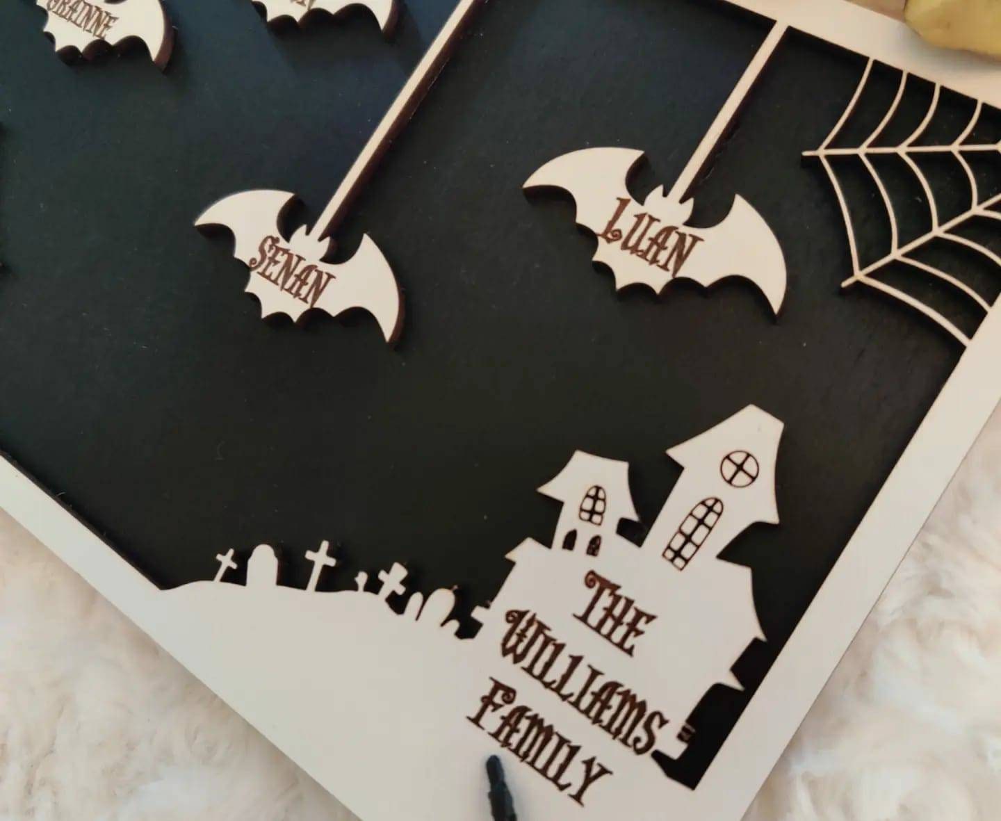 Personalized Halloween family plaque