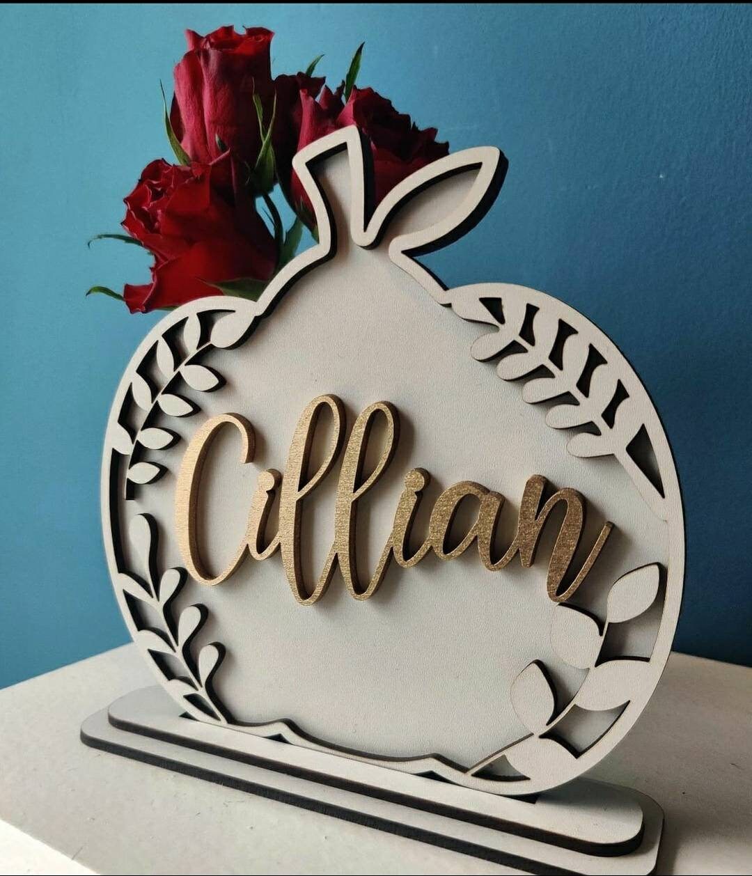 Personalised Halloween pumpkin plaque