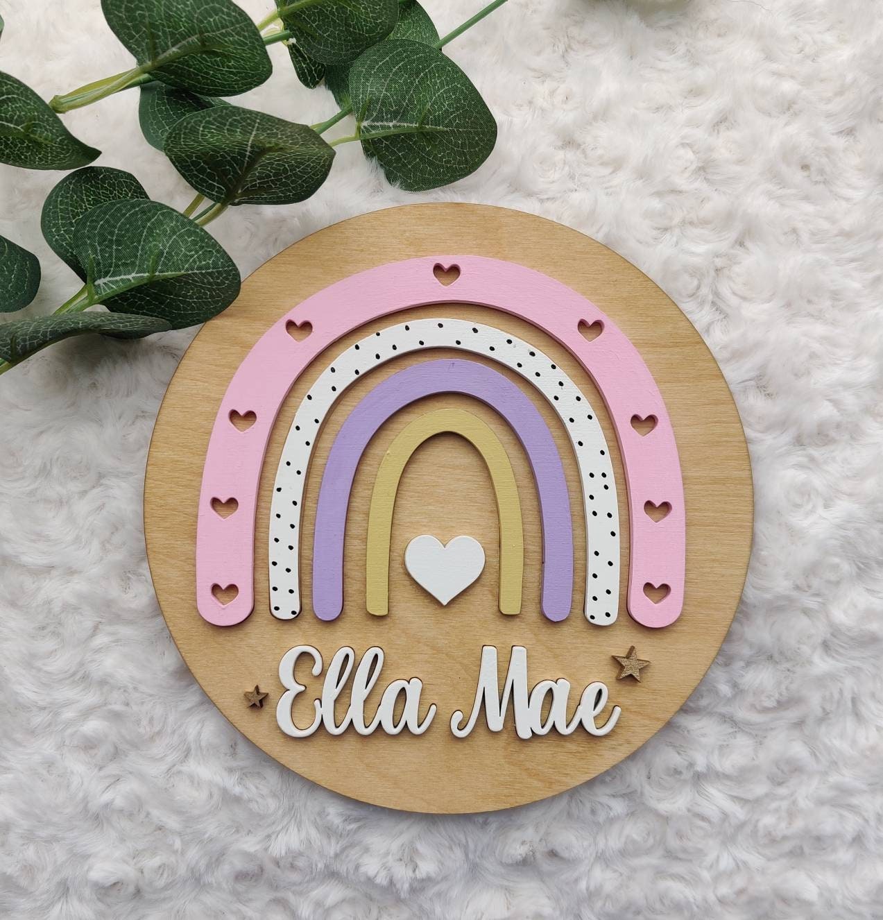 Personalised baby name sign