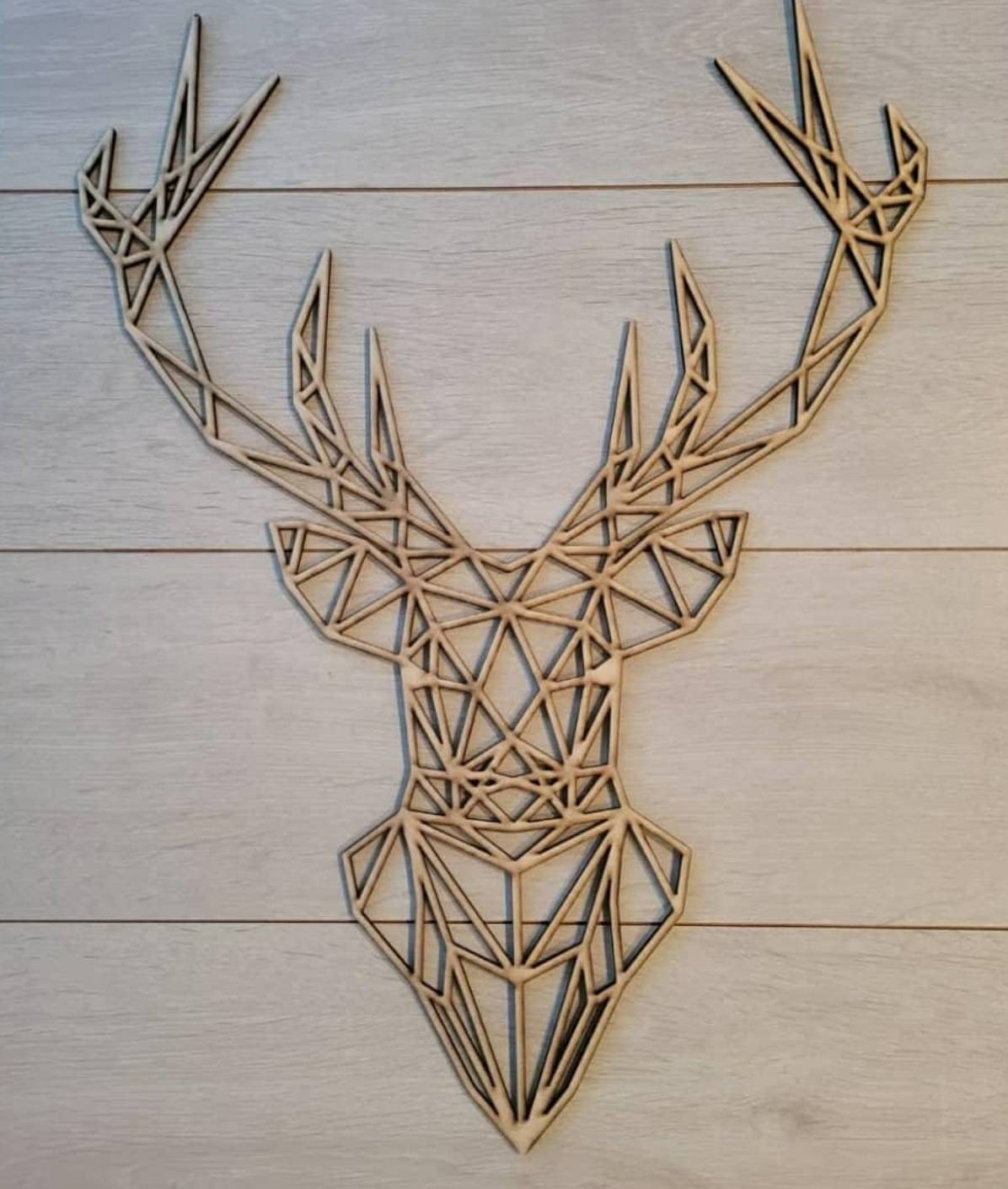 Geometric wooden stag