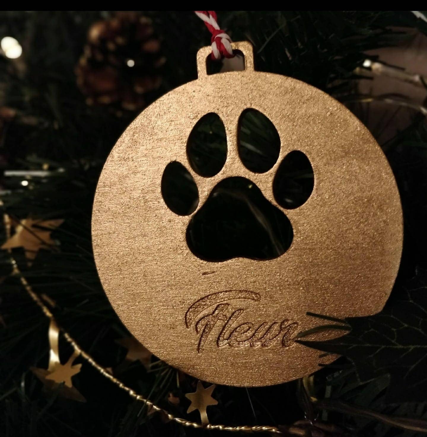 Personalised pet name bauble