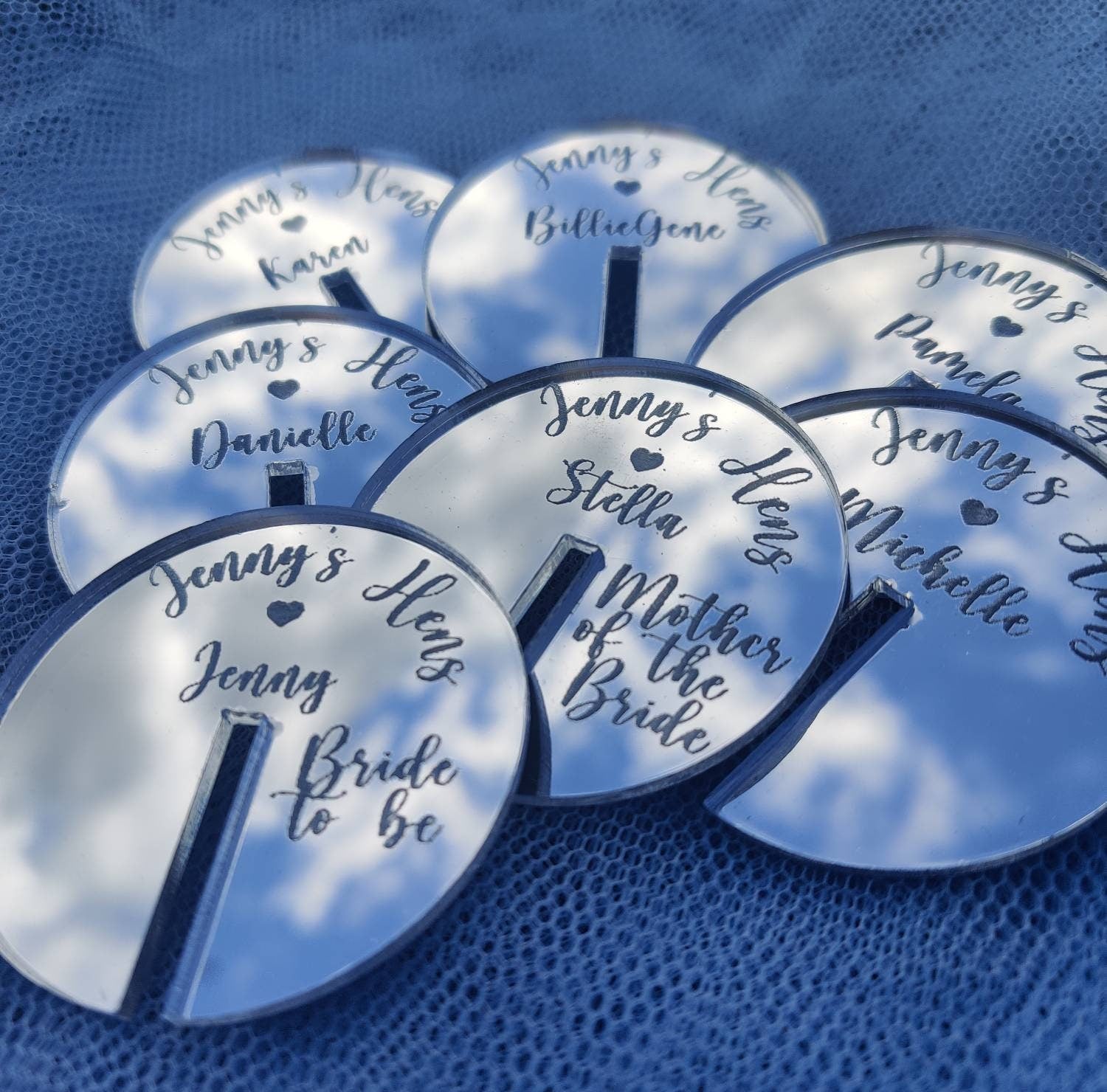 Personalised wine glass charms