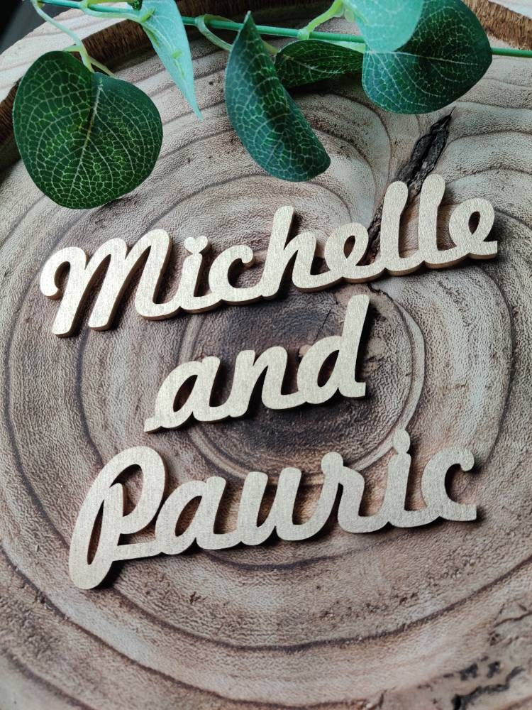 Wedding place names wooden made in Ireland