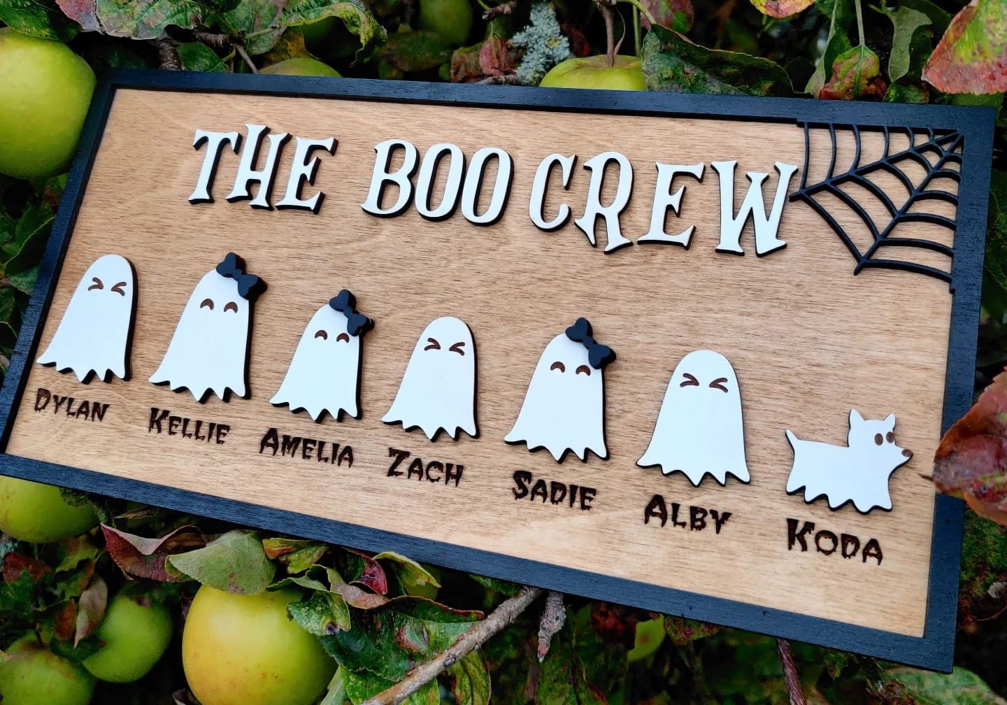 Personalized Halloween family sign - boo crew