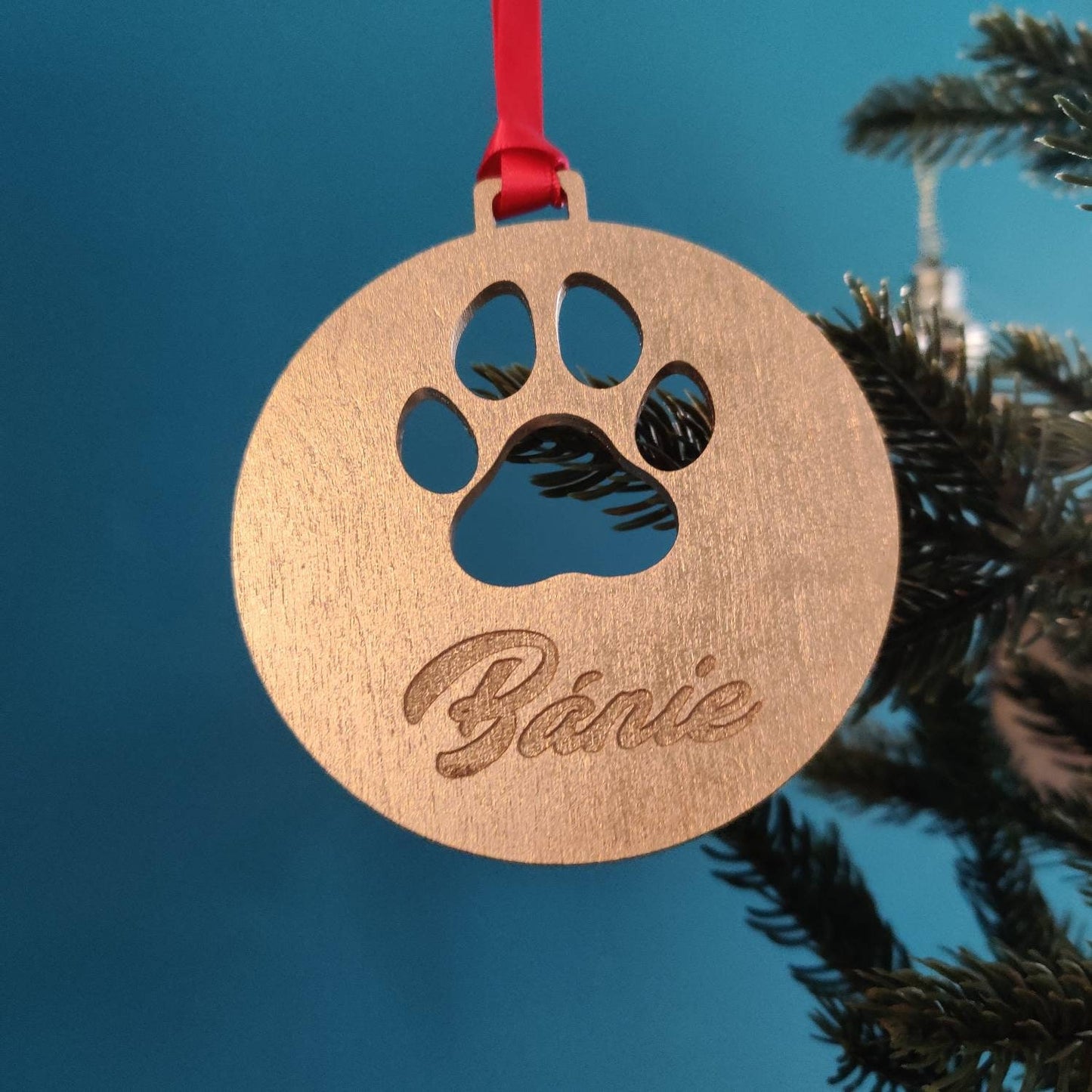 Personalised pet name bauble