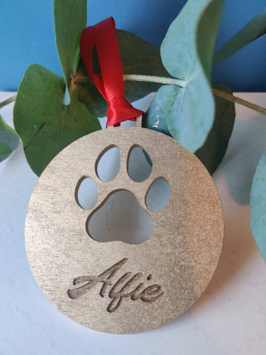 Personalised pet name bauble