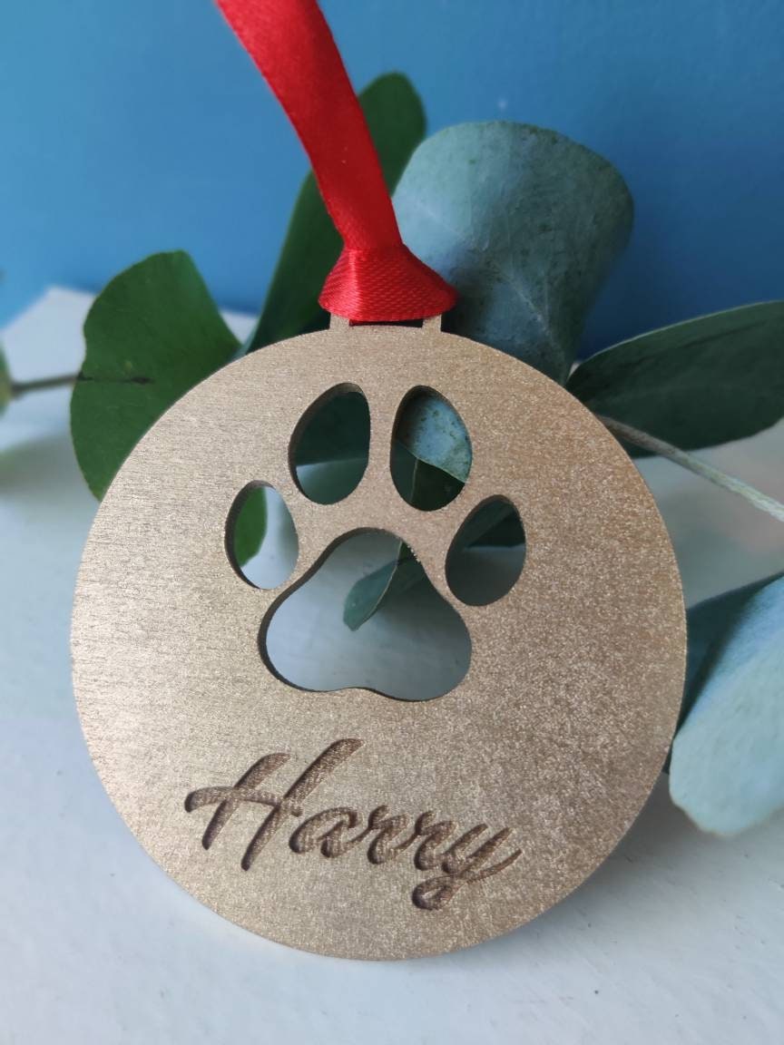 Personalised pet name bauble