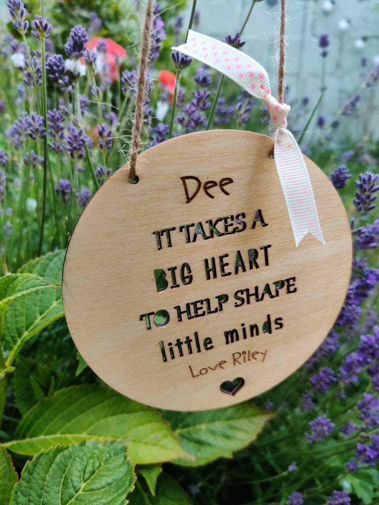 Personalised teacher/SNA keepsake decoration, gift.