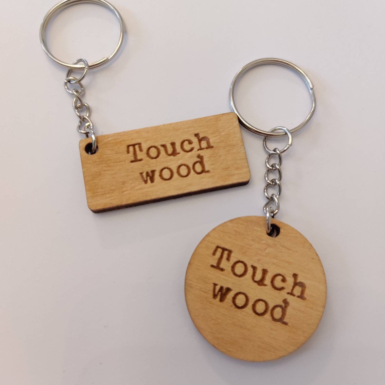 Touch Wood - Good Luck token -Keyring