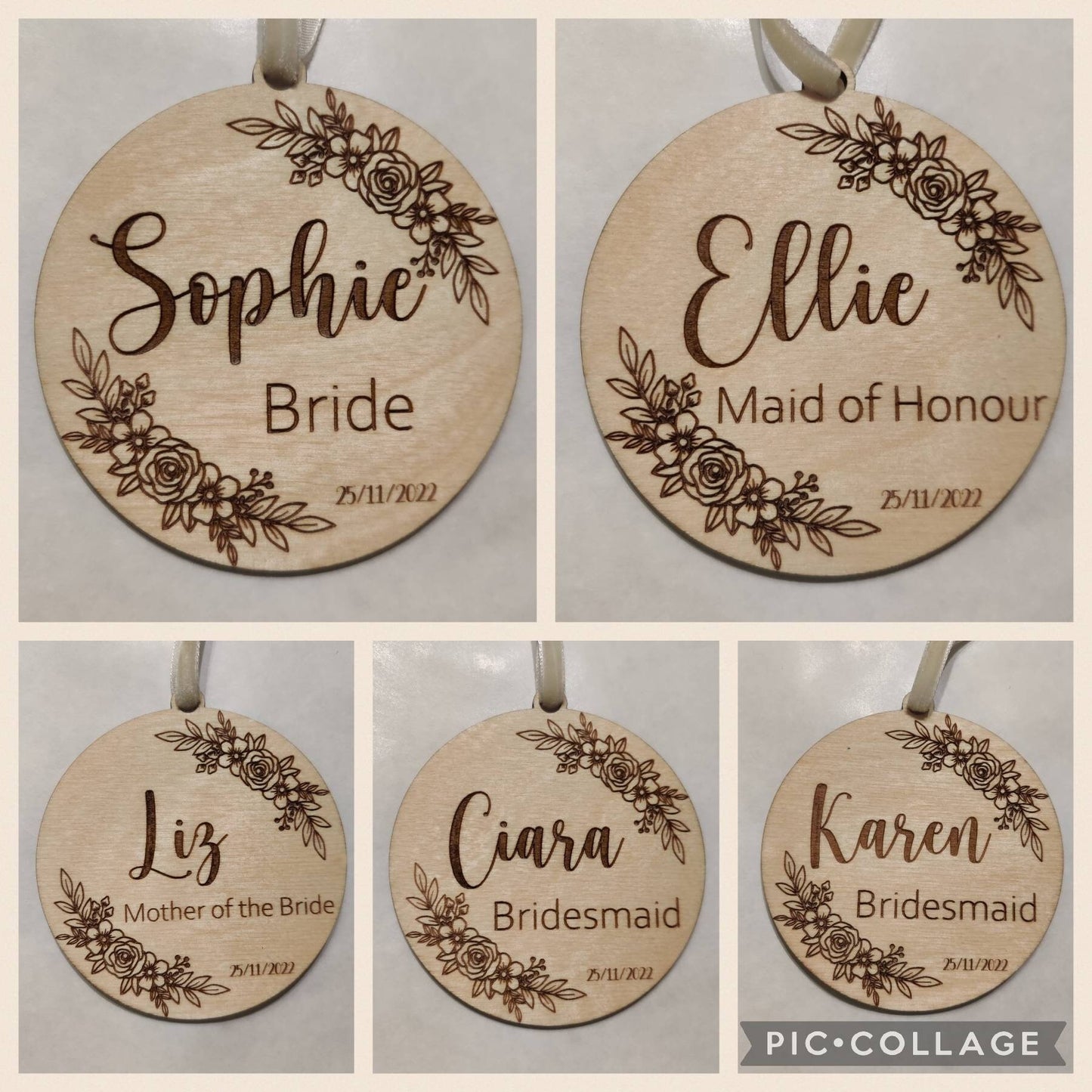 Personalised hanger tags - Bridal wedding hanger tags - communion hanger tags - dress hanger tags