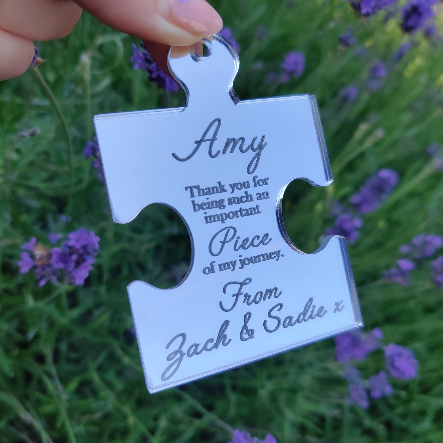 Personalised teacher/SNA keepsake puzzle piece keepsake