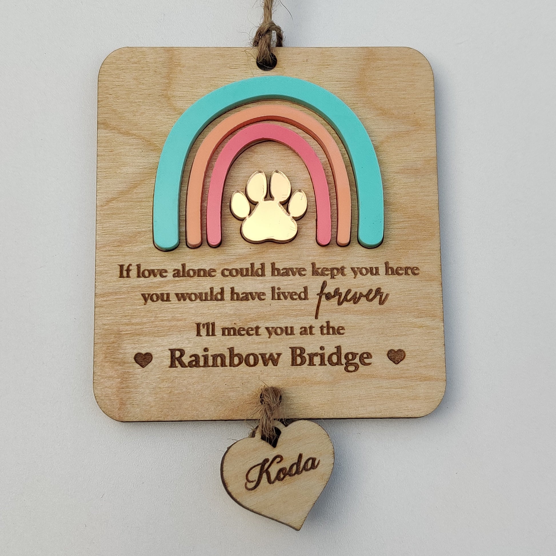 Rainbow bridge pet memorial.