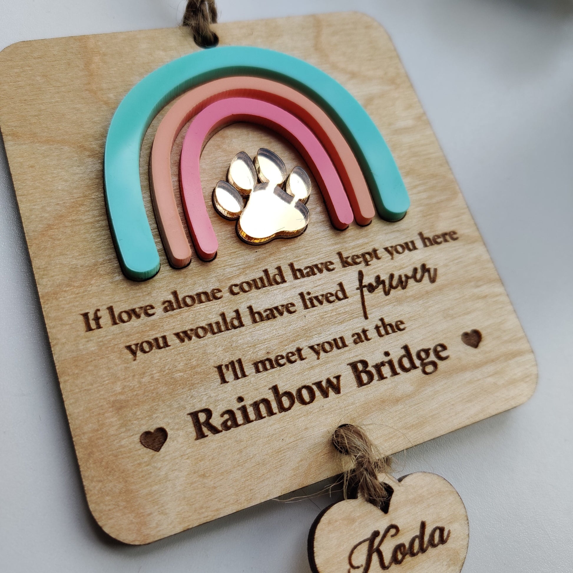 Rainbow bridge pet memorial.