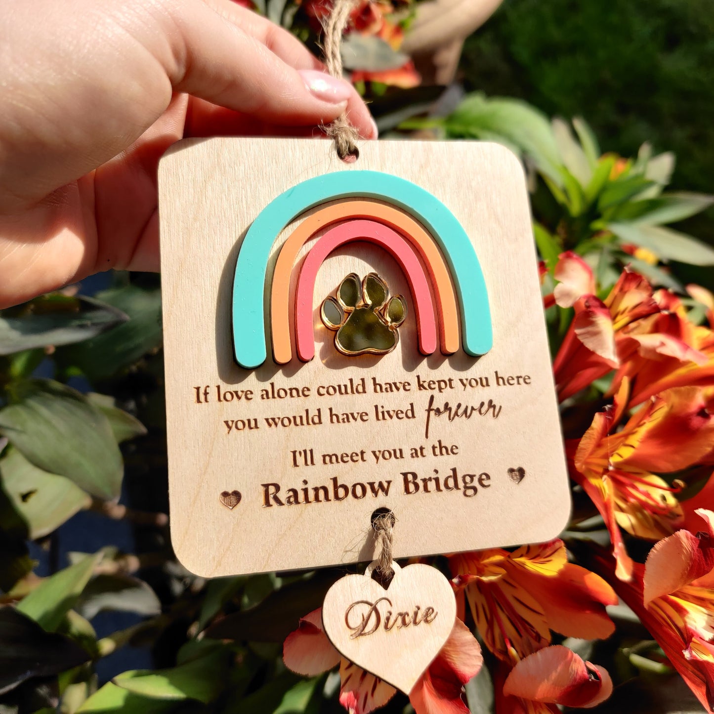 Rainbow bridge pet memorial.