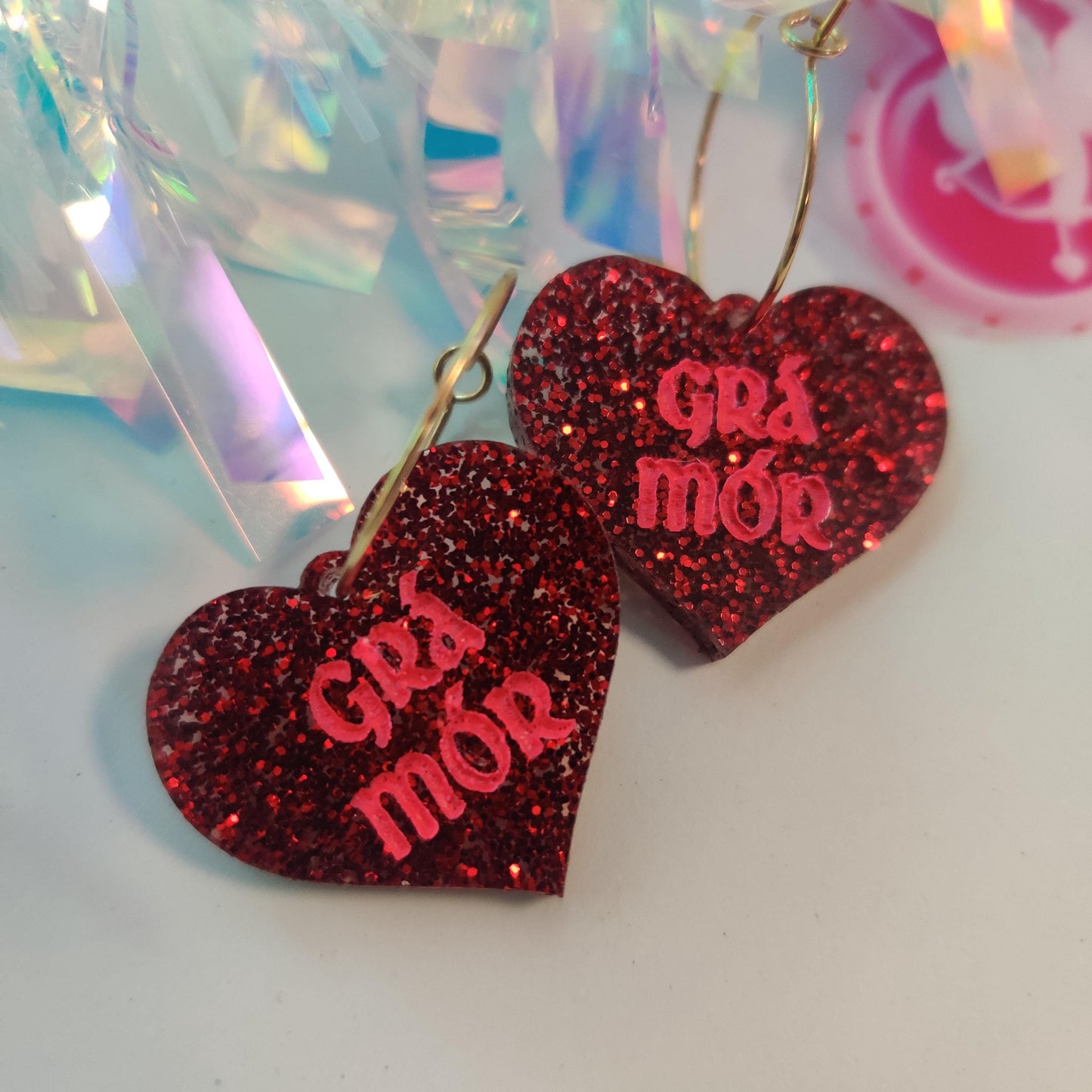 Grá love heart sweet Earrings