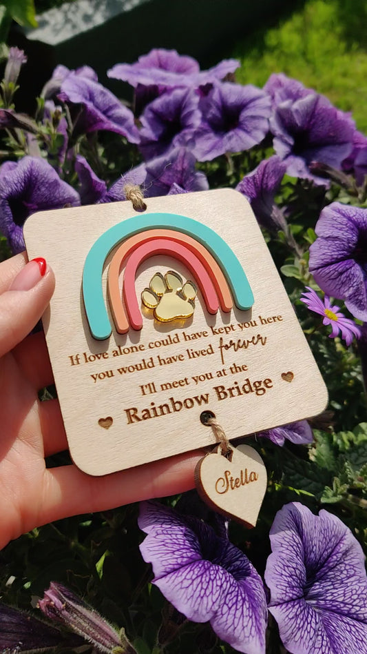 Rainbow bridge pet memorial.