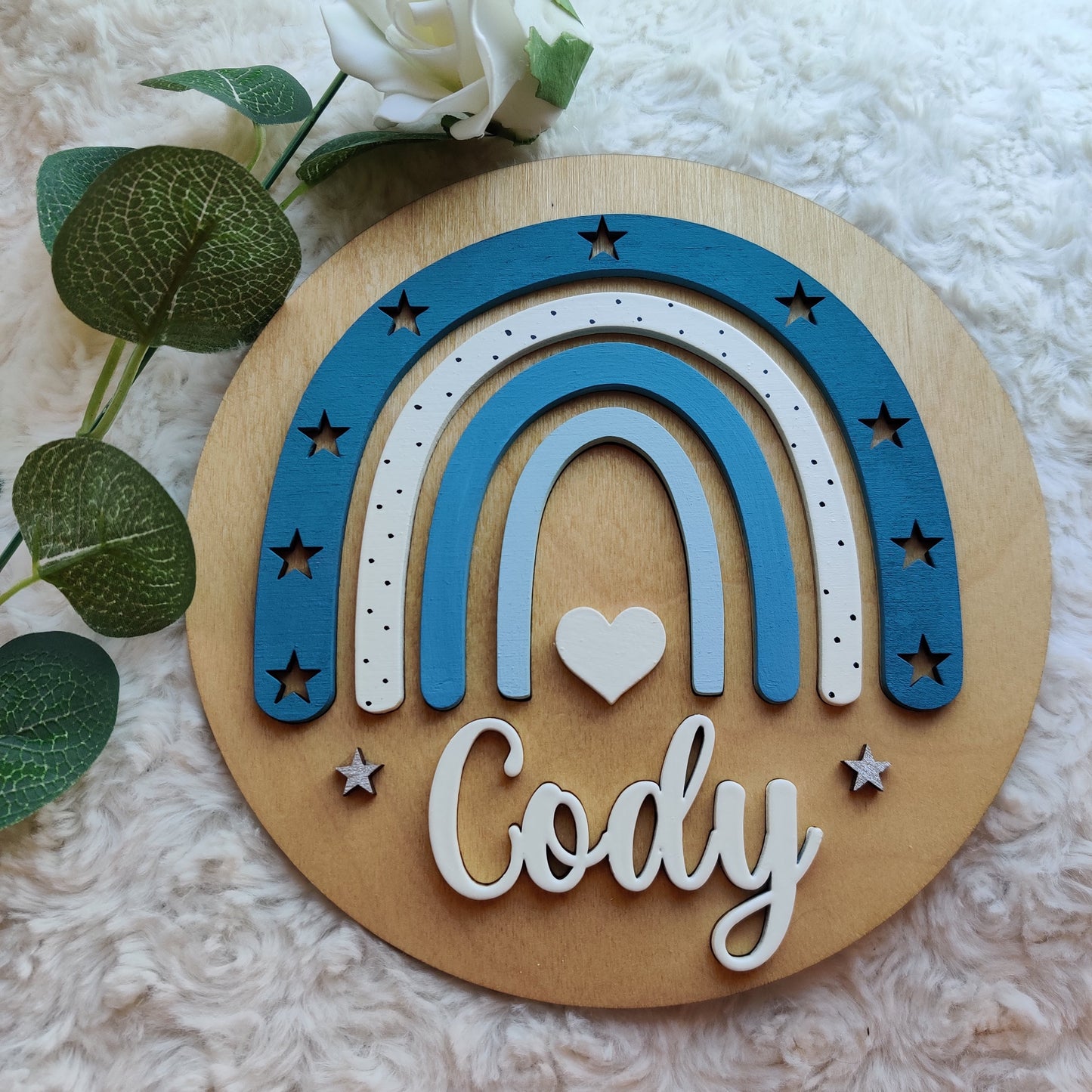 Personalised baby name sign