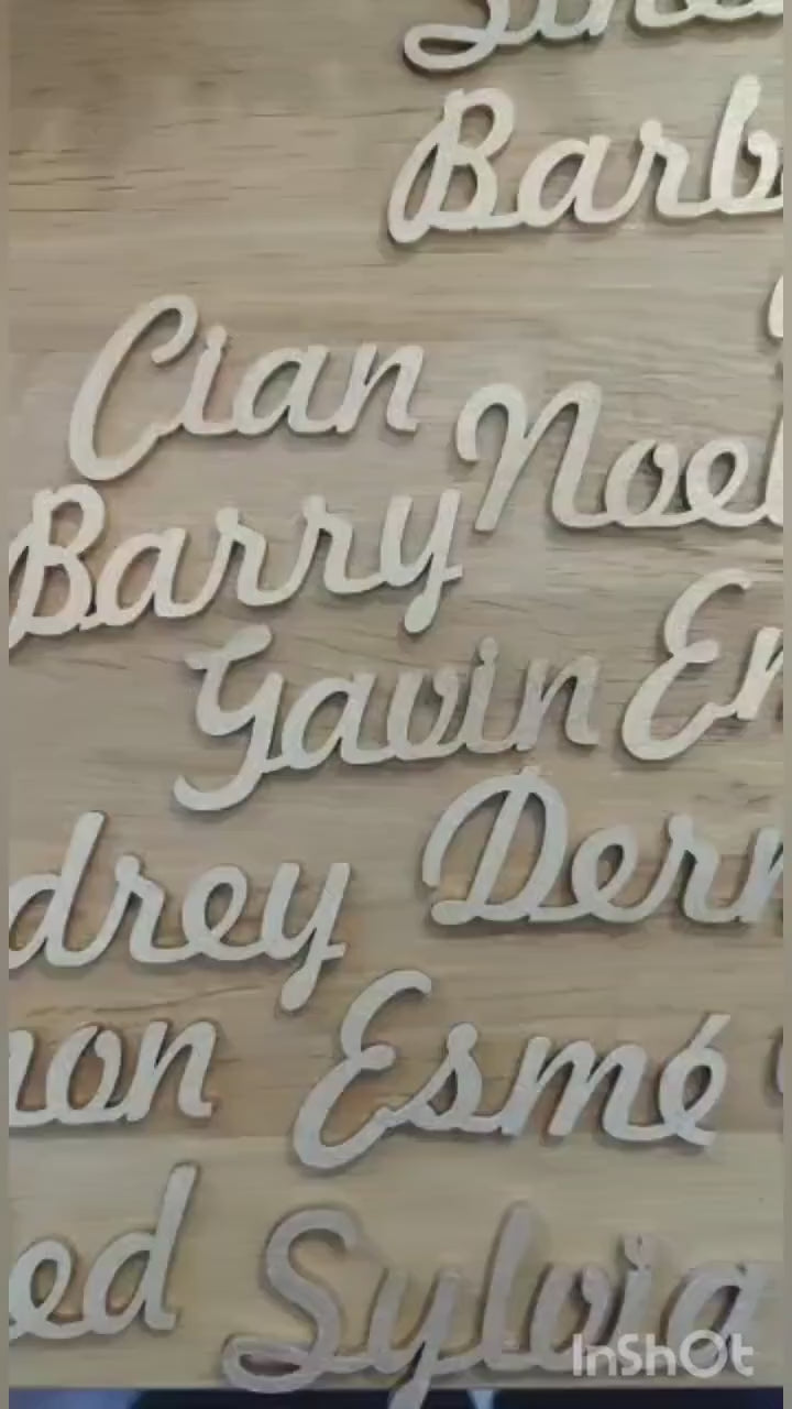 Wedding place names wooden made in Ireland