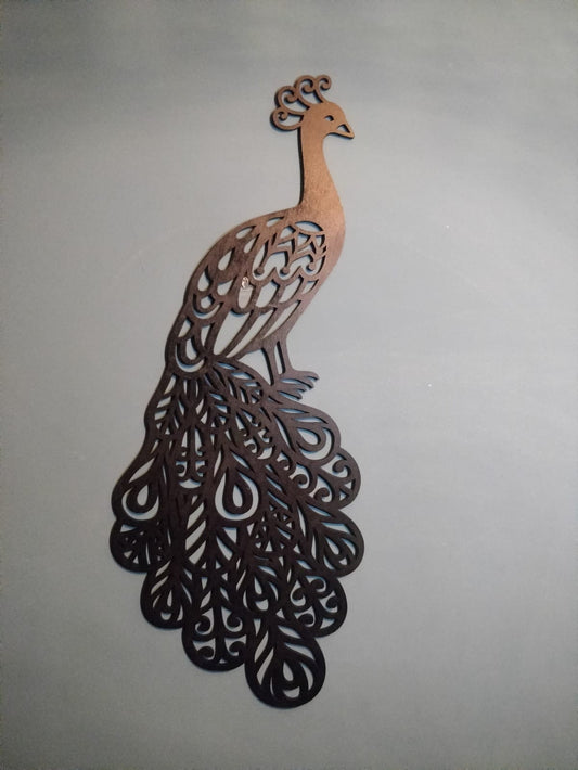 Wooden peacock decor